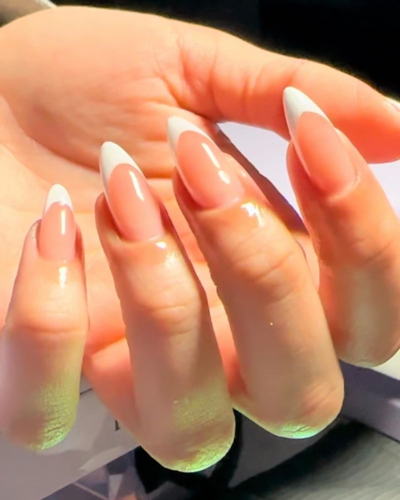 slim french nail design