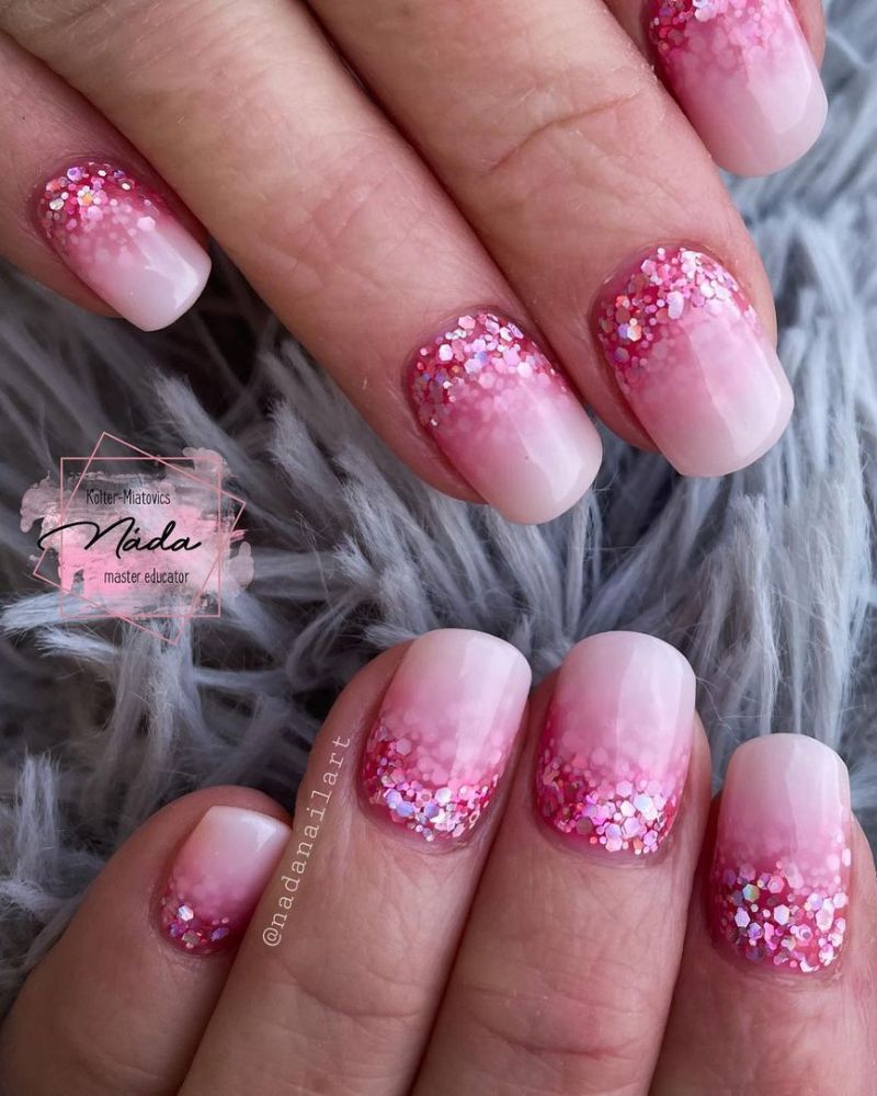 pink nail ideas
pink glitter nails
pink nails short 