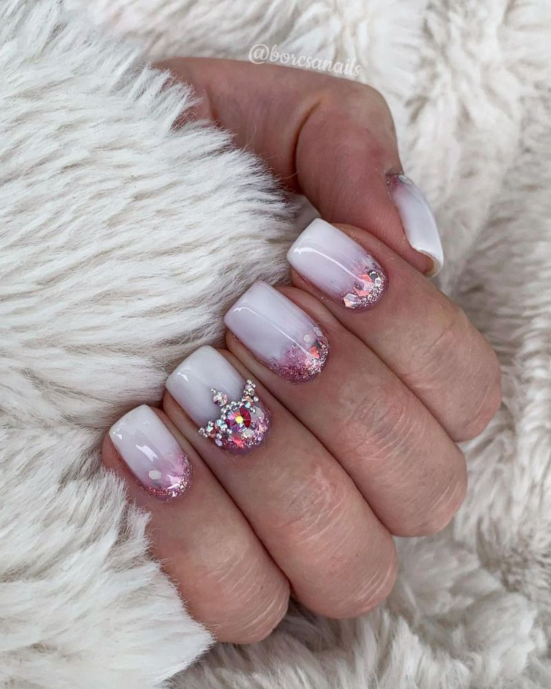 pink nail ideas
pink glitter nails