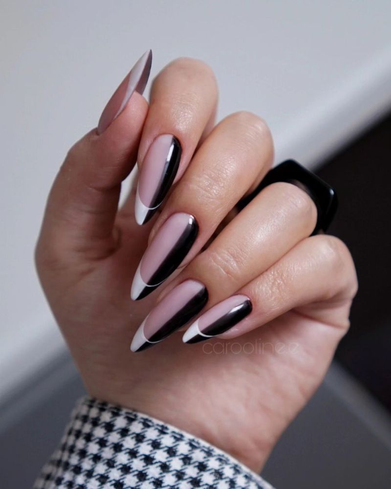 half black nails