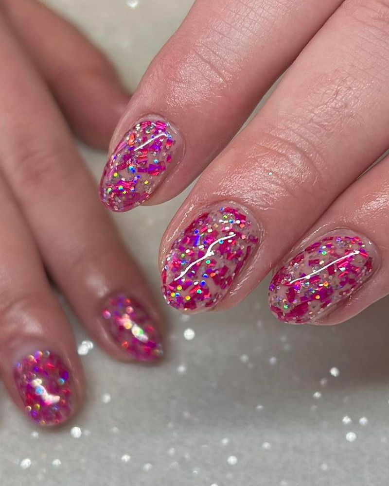 pink glitter nails
pink nails short
pink nails almond