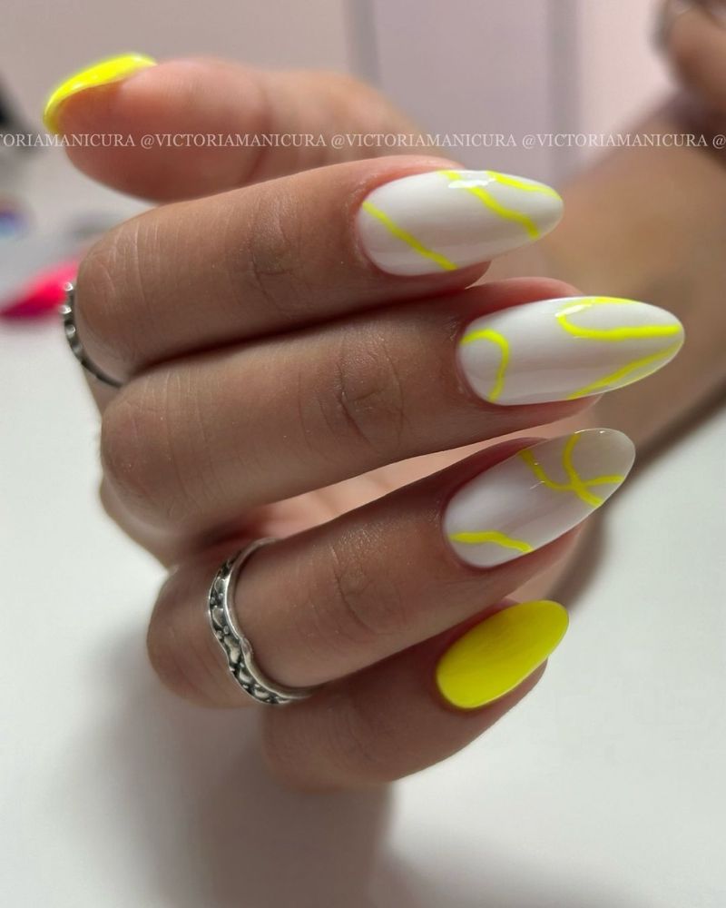 neon yellow nails for summer