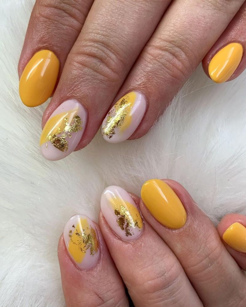 yellow nails ideas