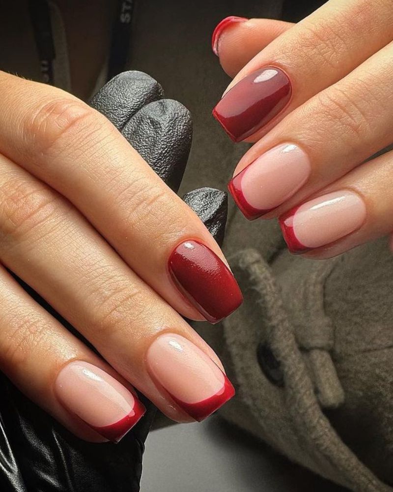 red nails for autumn and elegant fall nails