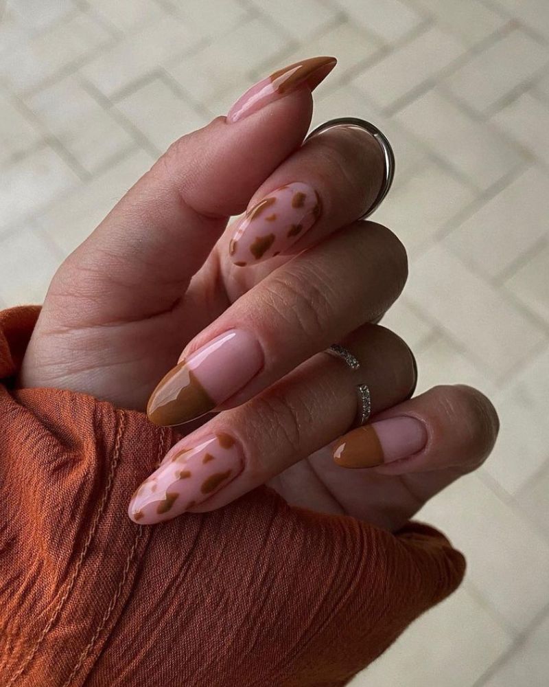 brown nails inspo