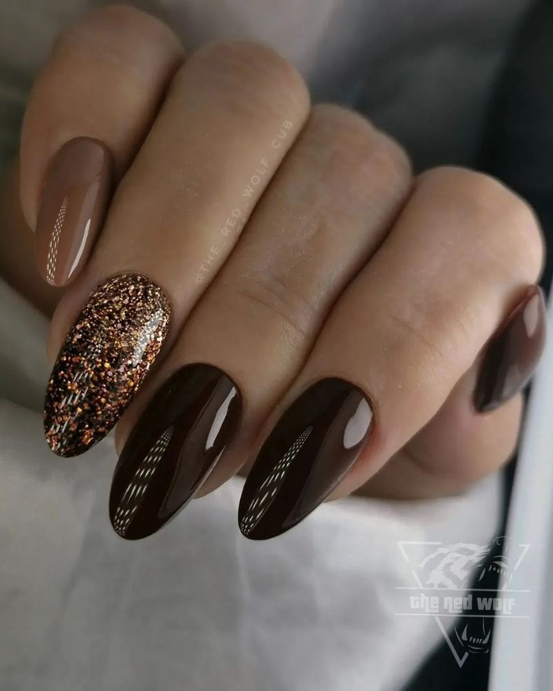 brown nails ideas