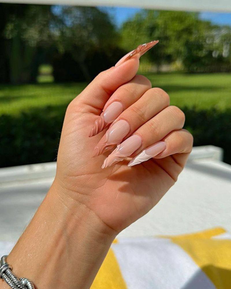 long stiletto nails for fall manicure
