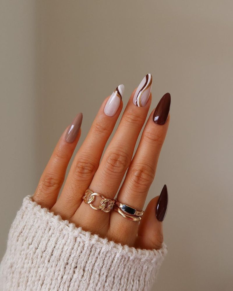 fall nails colors, brown nails