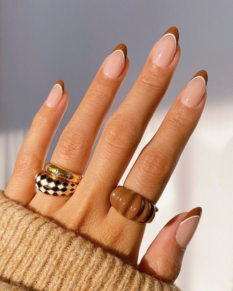 french brown manicure