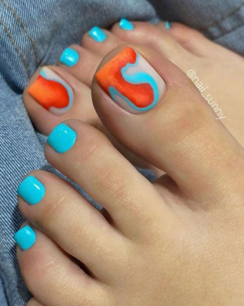 bright summer toe nail designs