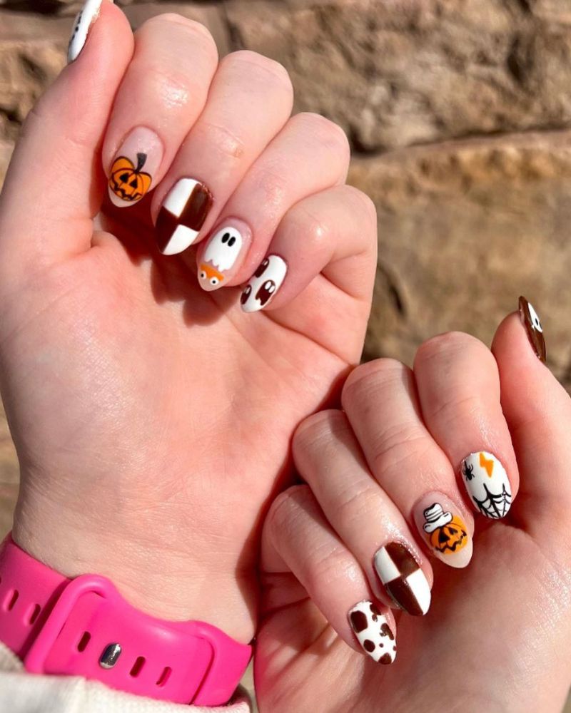 simple halloween nails