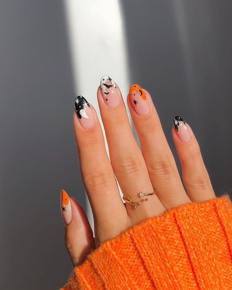 simple halloween nails