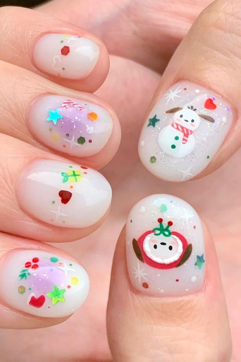 cute christmas nails, christmas nails