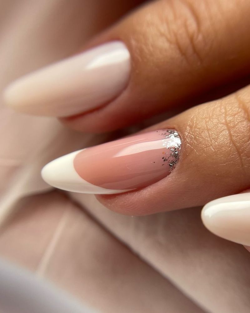 french nail designs, white tip french