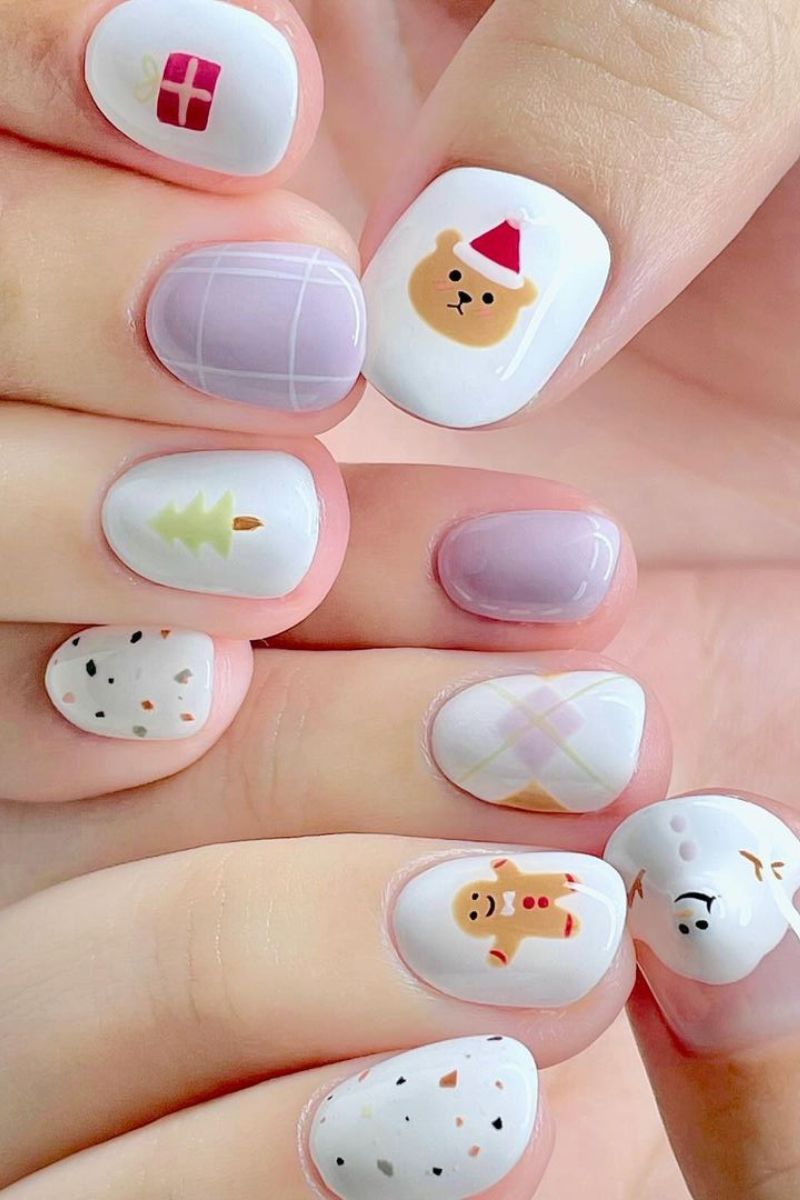 cute christmas nails, christmas nails design simple