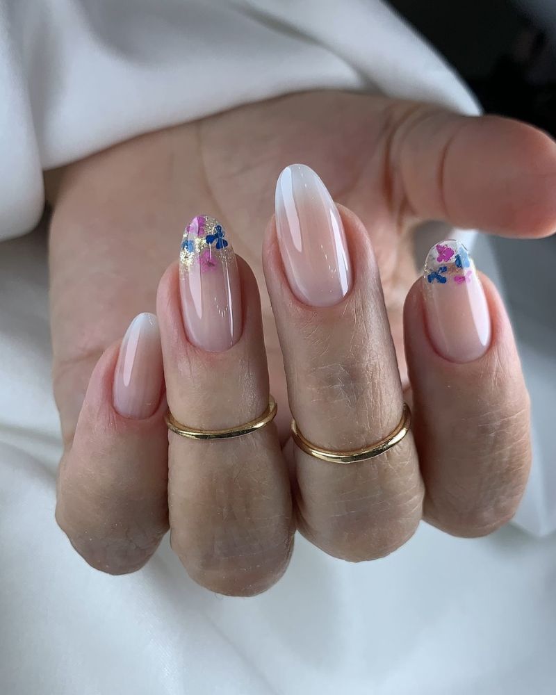 white tip nail designs, ombre tip nail designs