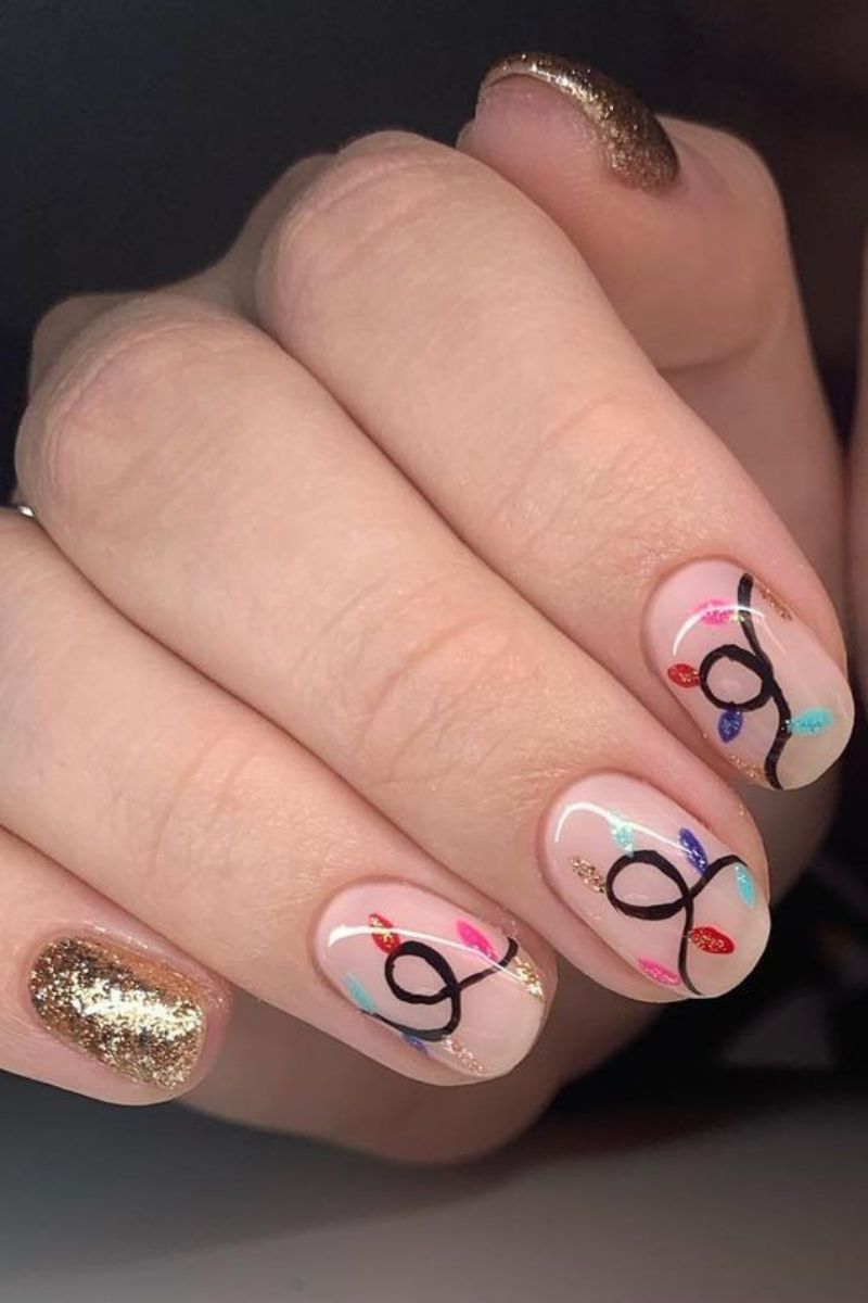 easy christmas nail art