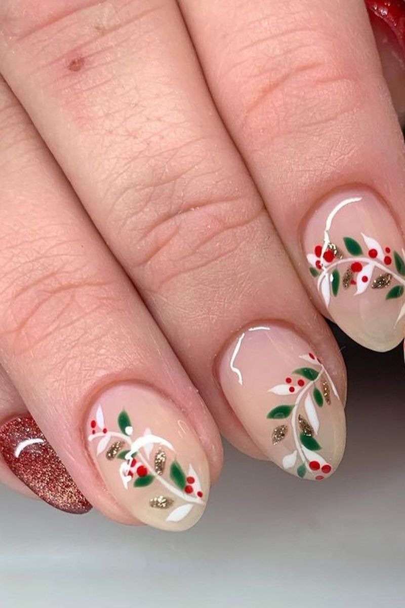 classy christmas nails