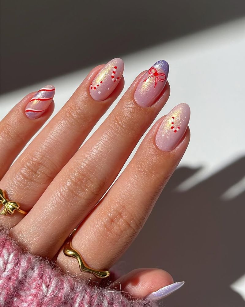 simple christmas nail art, christmas nail design simple