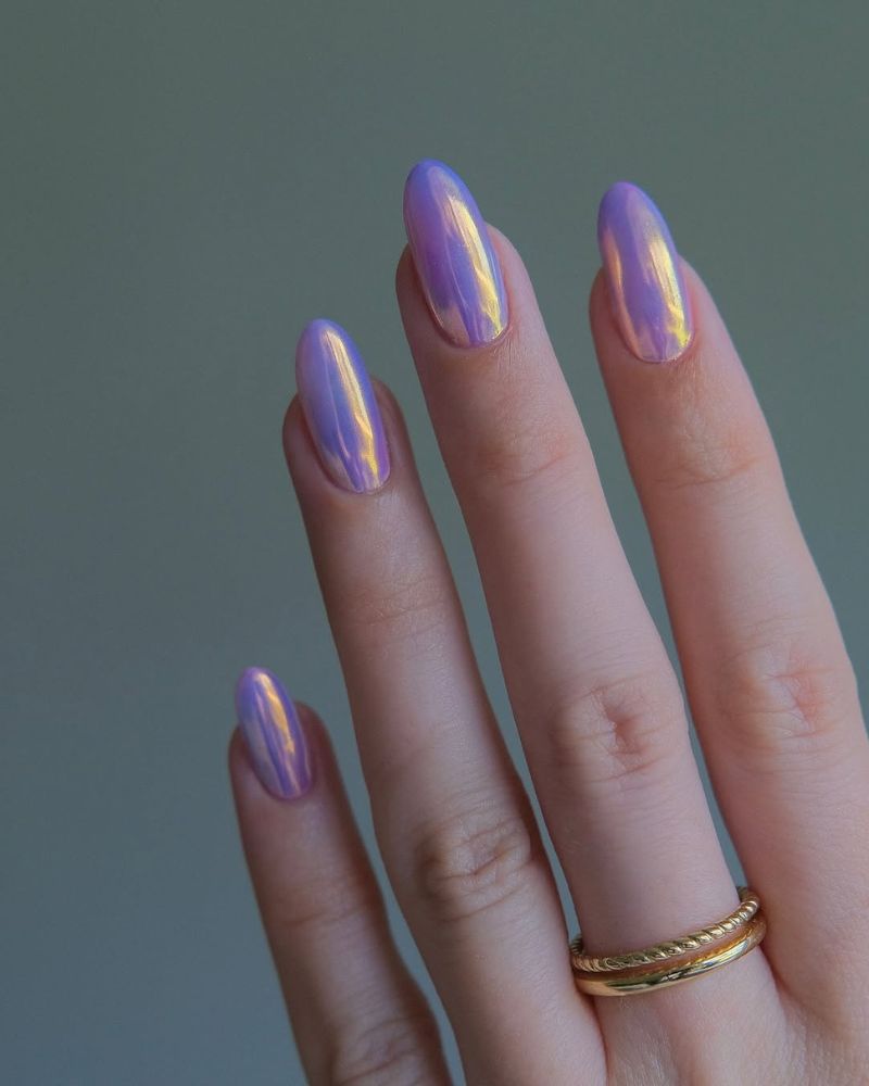 purple nails idea, light purple nails