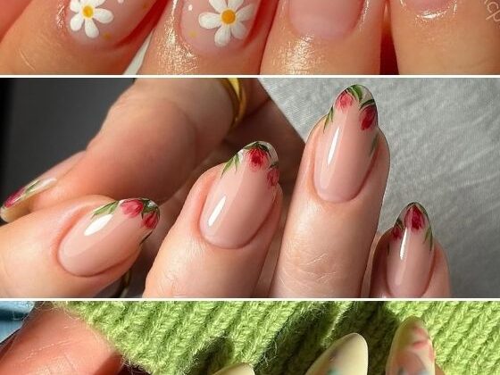 cute spring nails, spring nail idea, spring nails, spring nail design, spring nail art ideas, pastel nails, flower nail art, simple flower nail art designs