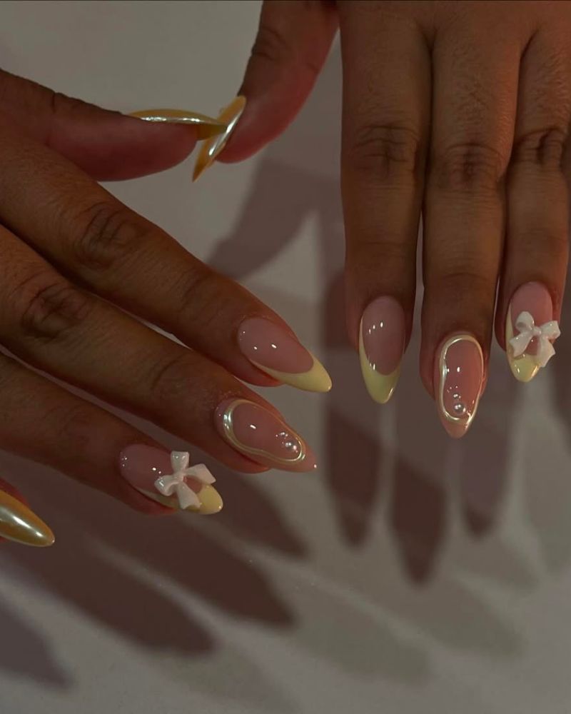 yellow nail art, yellow nail designs, stiletto nails