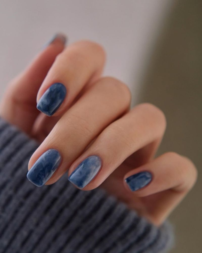 dark blue nails, classy nails