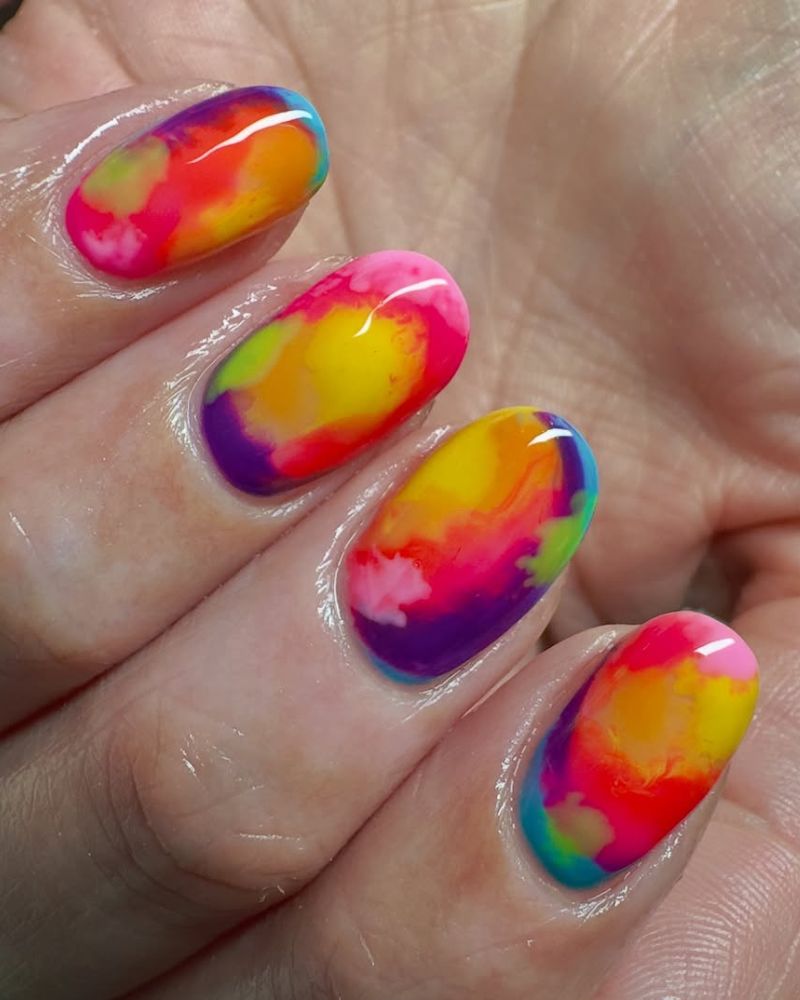 colorful summer nails, bright summer nails