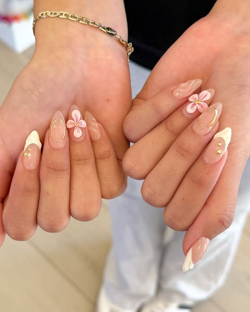 classy summer nails, 3d nail art