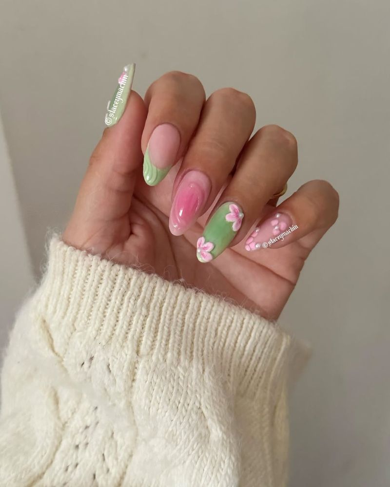 may nails, cute spring nails, spring nail art
